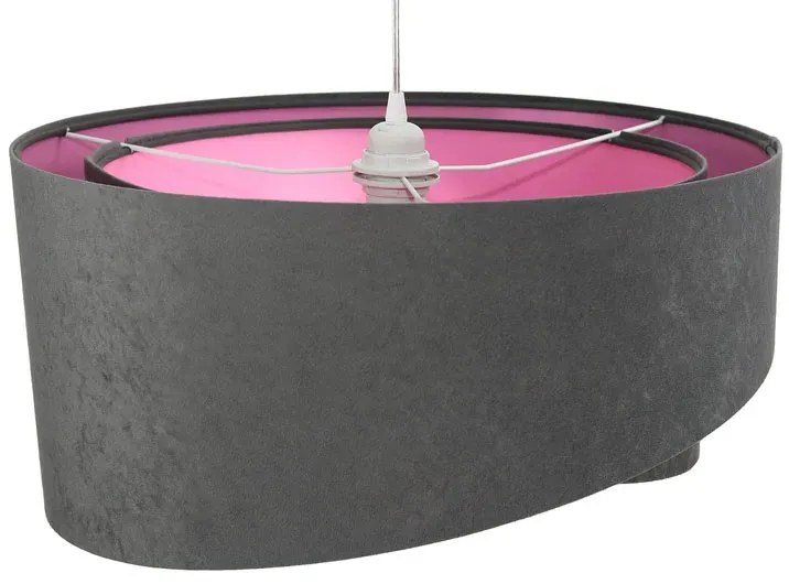 Grafitowo-różowa nowoczesna lampa wisząca - EX991 S6-H96