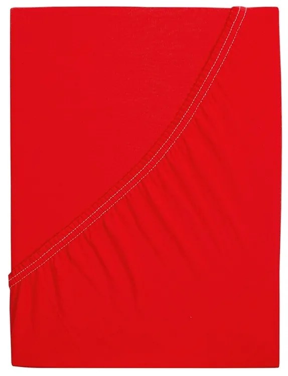 4Prześcieradło Home Jersey Ideal czerwone, 160 x200 cm, 160 x 200 cm