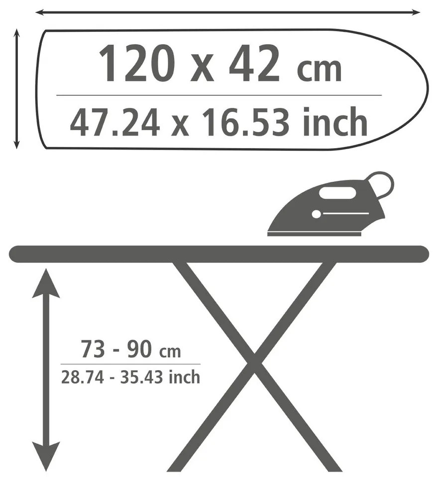 Deska do prasowania 120 x 42 cm ADVANCE, WENKO