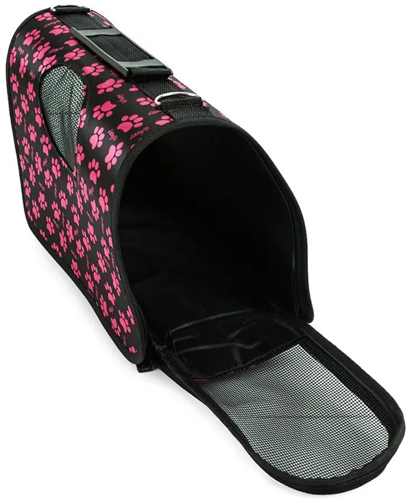 Torba transportowa dla psa/kota FURGO XL, czarno-różowa