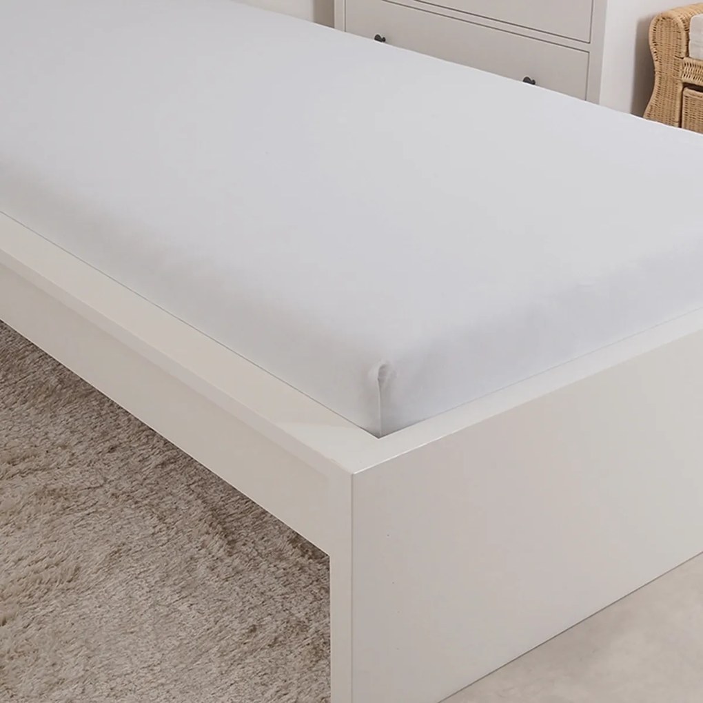 4Home prześcieradło jersey Mako biały, 90 x 200 cm