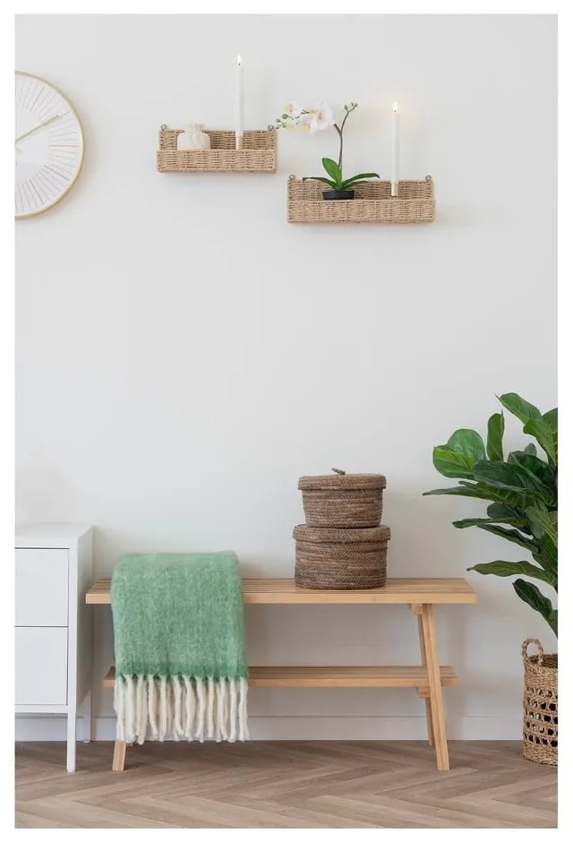 Półki zestaw 2 szt. w naturalnym kolorze 10 cm Treviso – House Nordic