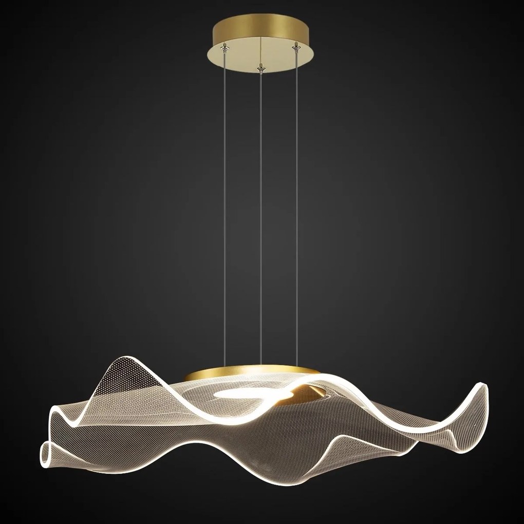 Transparentna lampa wisząca z akrylowym kloszem Velo No.2
