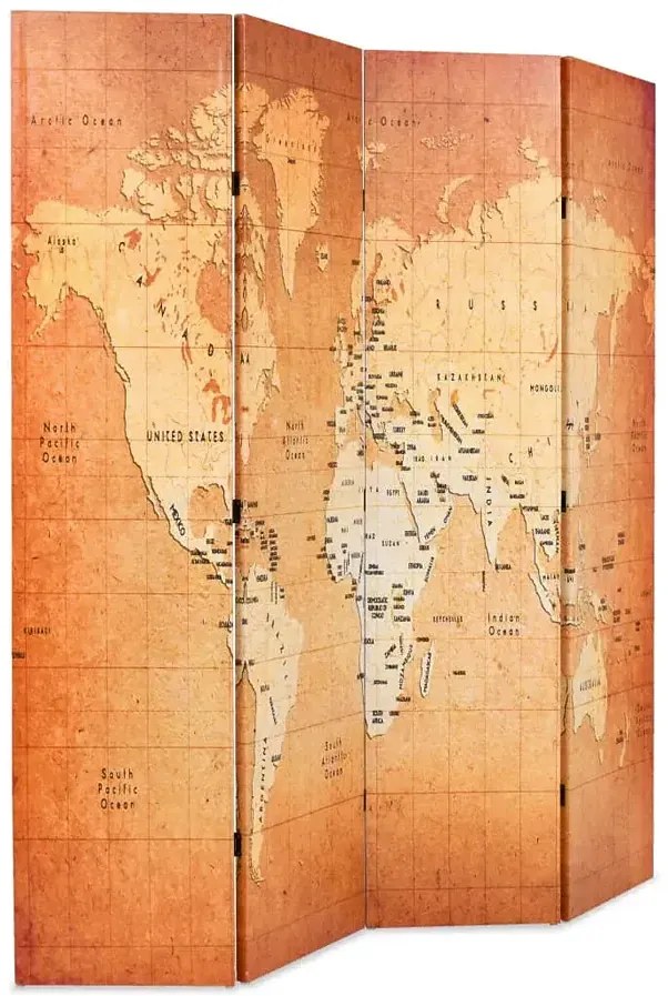 Wewnętrzny parawan z motywem mapy świata S5-G29