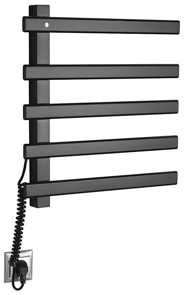 Sapho - Elektryczny suszacz do ręczników ELCOR 63W/230V 48x52 cm czarny mat