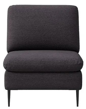 Czarny fotel z materiału bouclé Belle – Rodier