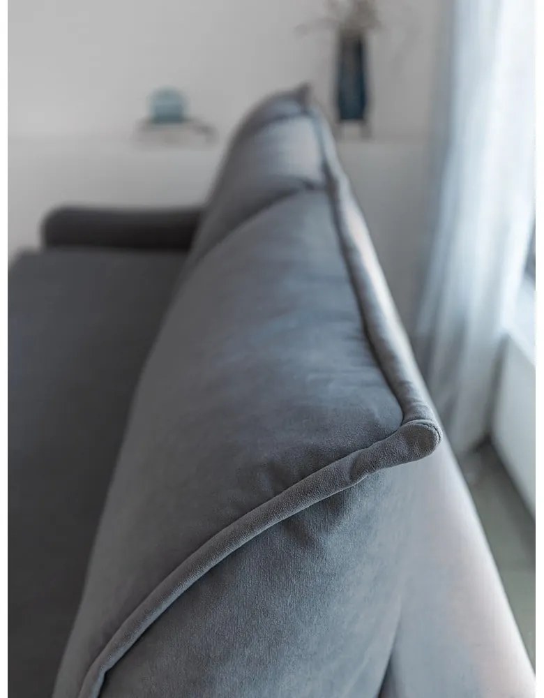 Szara aksamitna rozkładana sofa Miuform Tender Eddie