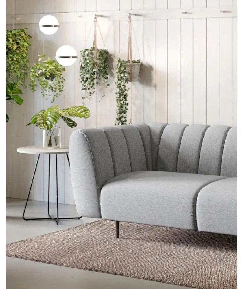 Jasnoszara sofa 210 cm Shel – Ghado