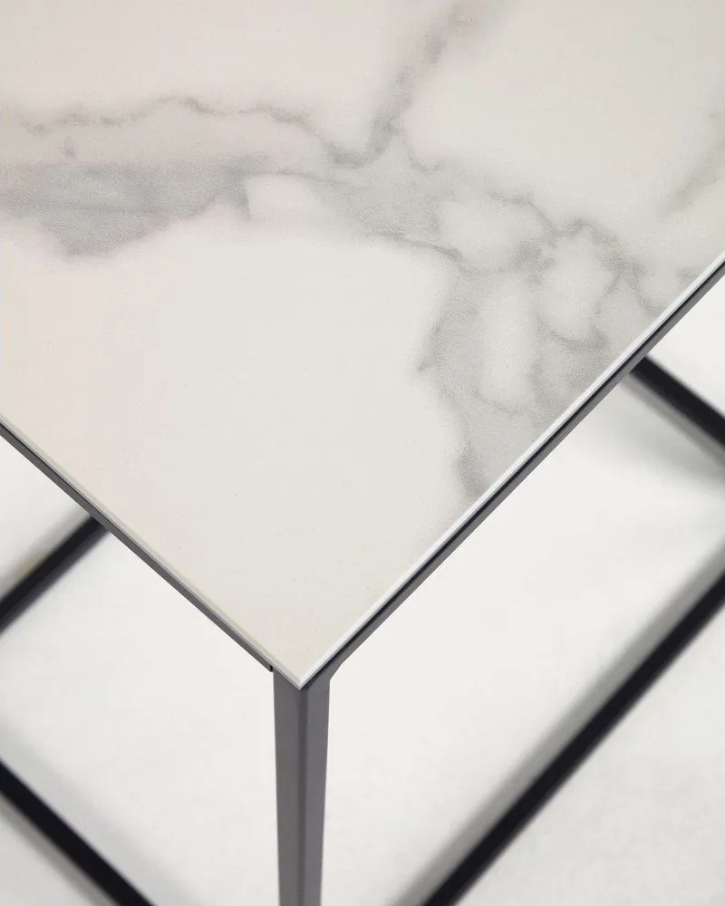 Stolik z ceramicznym blatem 30x45 cm Rewena – Kave Home