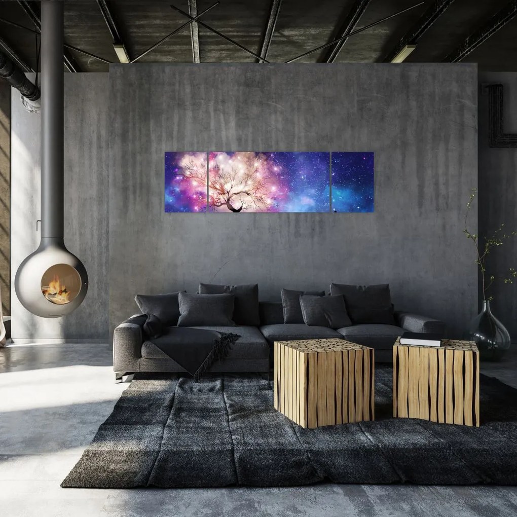 Obraz - Kosmiczne drzewo (170x50 cm)