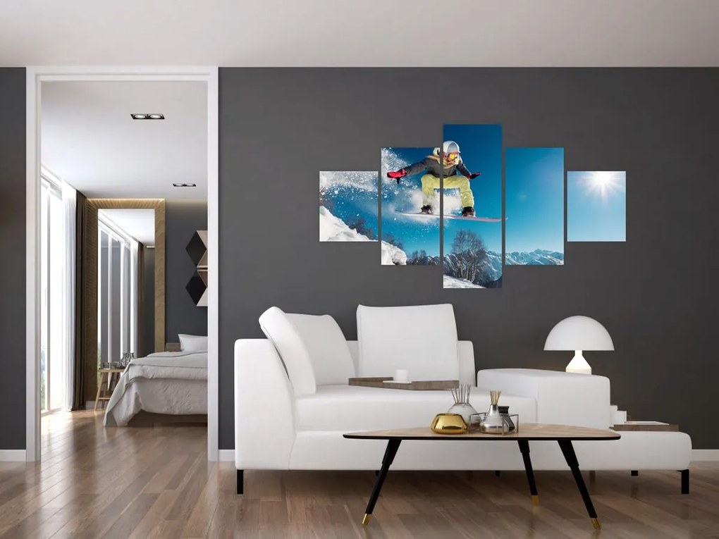 Obraz - Snowboardzista (125x70 cm)