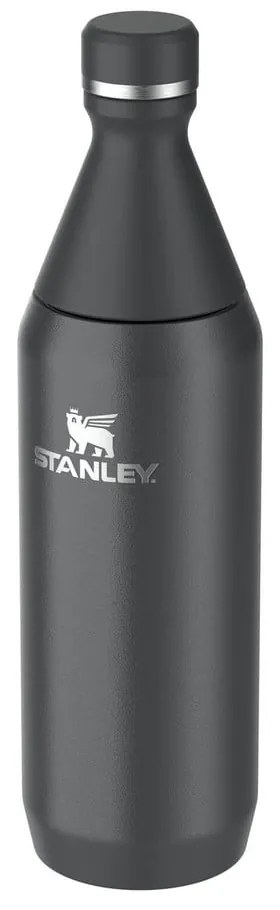 Czarna butelka termiczna ze stali nierdzewnej 600 ml All Day Slim Bottle Black – Stanley