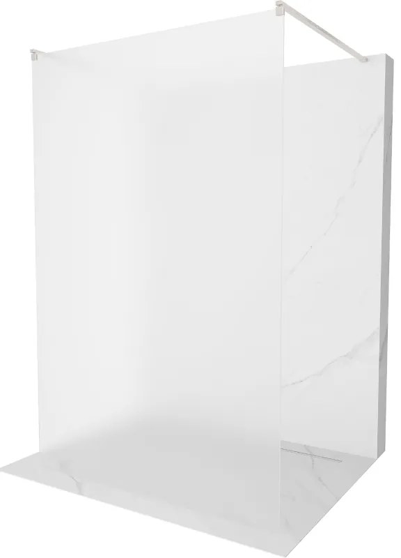 Mexen Kioto ścianka prysznicowa wolnostojąca 110 x 200 cm, szron 8 mm, nikiel szczotkowany - 800-110-002-97-30