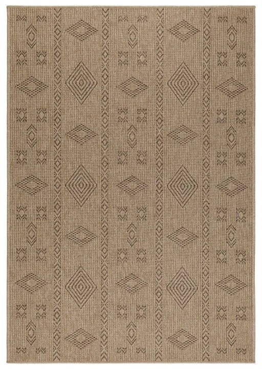 Dywan uniwersalny Dhaka boho beżowo-antracytowy 160 cm x 230