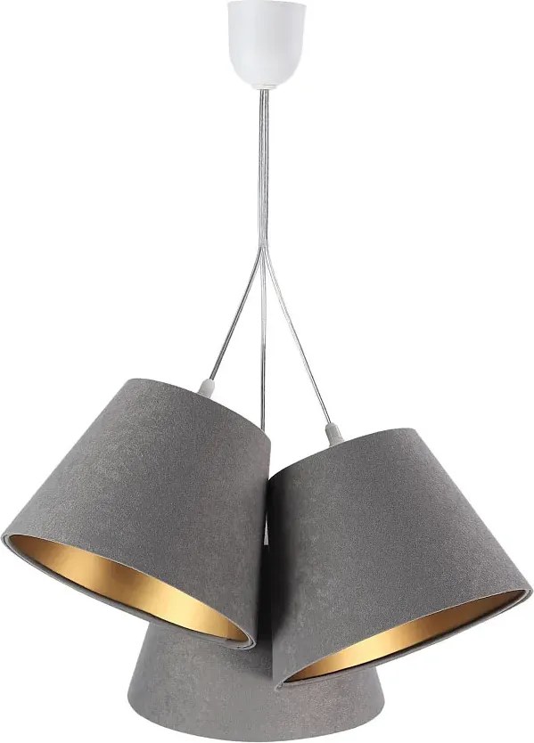 Szaro-złota lampa wisząca glamour F1-K85
