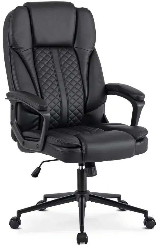 Czarny obrotowy fotel biurowy - Duke 3X