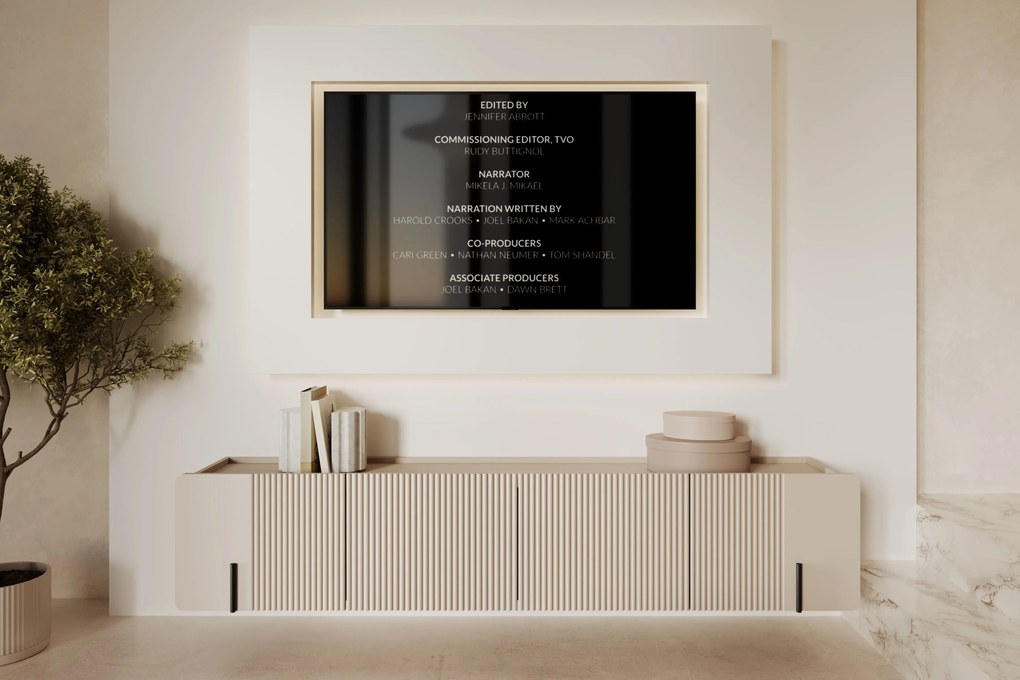 Szafka RTV wisząca Malmi 200 cm - kaszmir / czarny