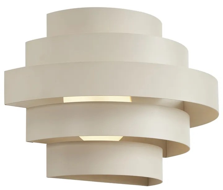 Nowoczesna lampa ścienna beżowa z LED 3-stopniowo ściemnialna - Lines