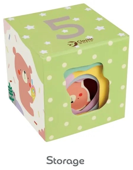 Classic world układanka kostki box leśna piramidka 10 el. fsc