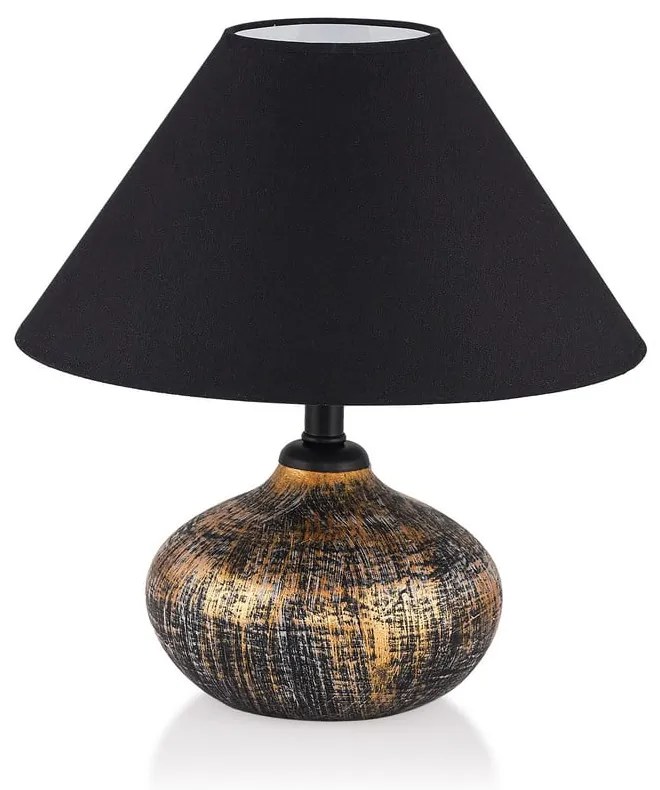 Czarna lampa stołowa z tekstylnym kloszem (wysokość 32 cm) Rüzgar – Opviq lights