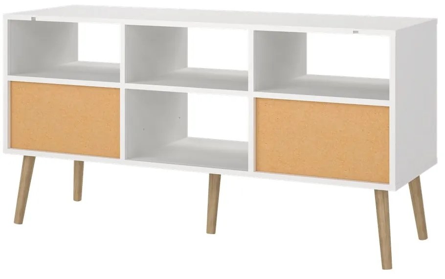Biała szafka pod TV 117x61 cm Bodo – Tvilum