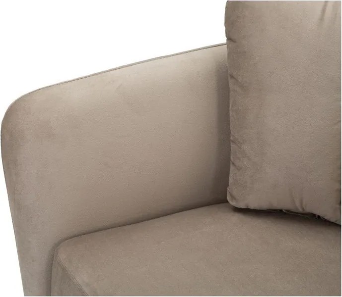 Szarobrązowy aksamitny fotel Kiev – Mauro Ferretti