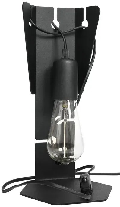 Czarna industrialna lampka biurowa D7-T06