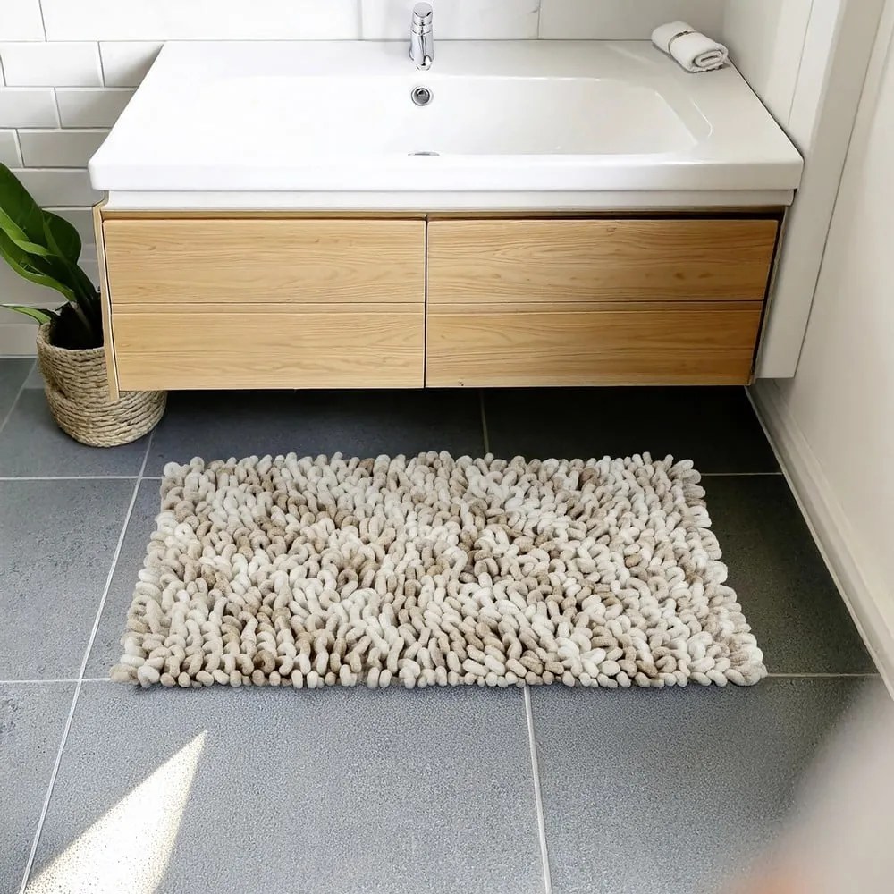 Beżowy tekstylny dywanik łazienkowy 60x90 cm Lerici – Wenko