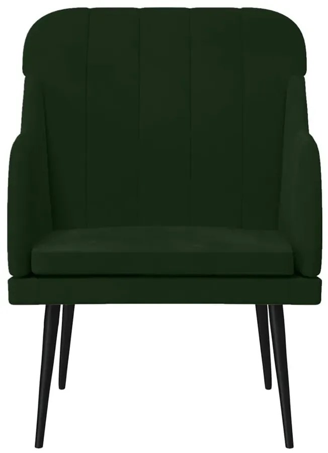 Pikowany ciemnozielony wypoczynkowy fotel K9-D73