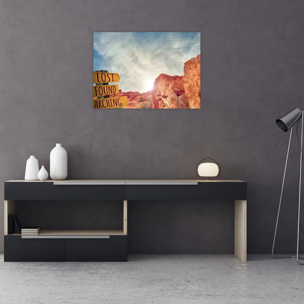 Obraz wskaźnika z napisem (70x50 cm)