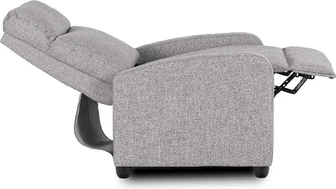 Fotel Rozkładany DANNY Wypoczynkowy z Podnóżkiem Szary Nowoczesny