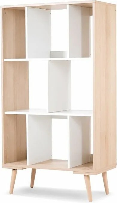 Regał SOFIE biały/buk