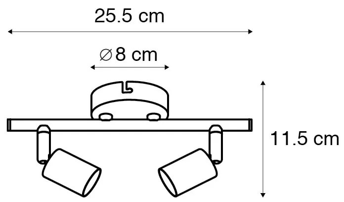 Nowoczesny reflektor biały, regulowany, 2-punktowy - Jeany
