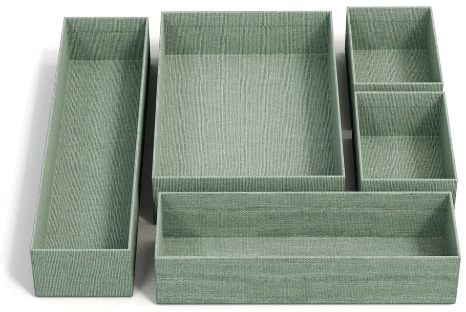 Kartonowe organizery do szuflady zestaw 5 szt. Emma Paper Laminate – Bigso