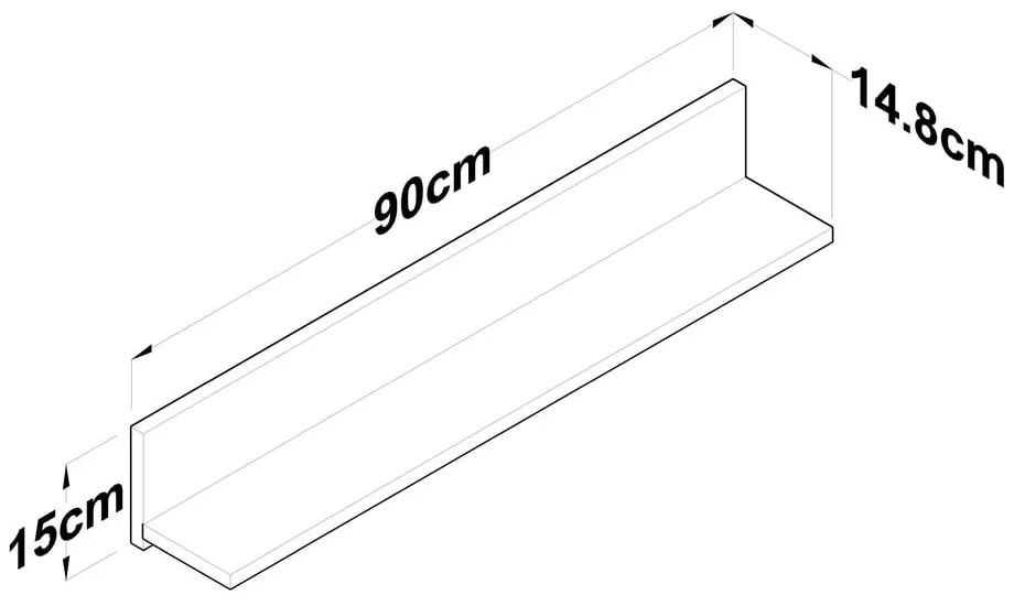 Półka w dekorze orzecha Petra – Kalune Design