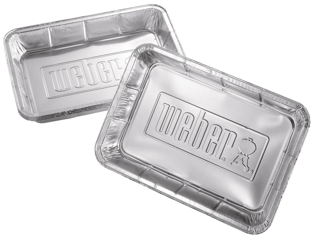 Tacki ociekowe do grilla 23,11 x 33,27 cm srebrna 10 szt WEBER 6416