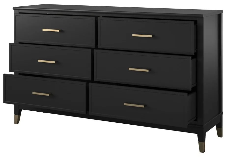 Czarna komoda 144x85x41 cm Westerleigh – Støraa