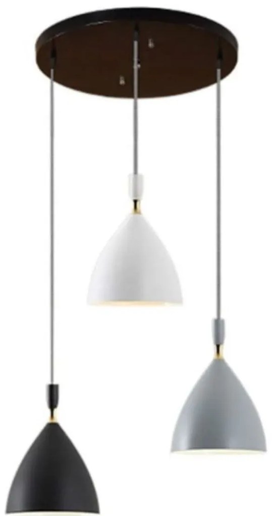 Lampa sufitowa loftowa metalowa wisząca AT18-3SZ-MIX