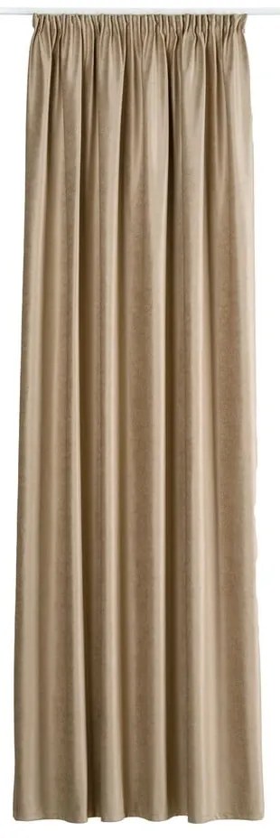 Beżowa aksamitna zasłona 140x260 cm Novara – Mendola Fabrics