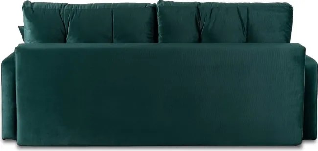 Sofa z Funkcją Spania FAVIO Wersalka Rozkładana Dwuosobowa Welurowa Zielona Nowoczesna do Salonu