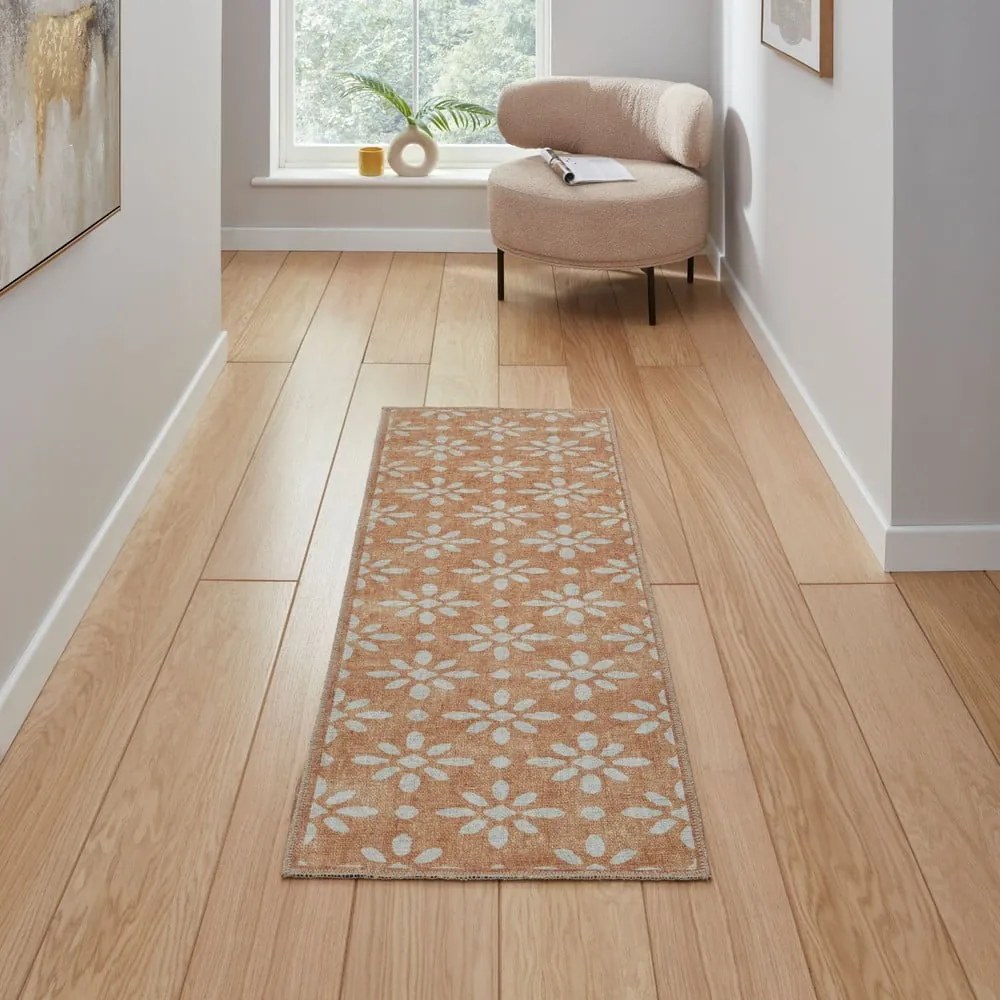 Chodnik odpowiedni do prania w kolorze ochry 61x170 cm Coral Yellow – Think Rugs