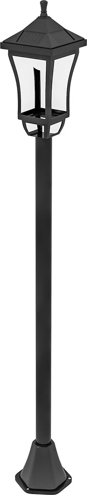 Outsunny Latarnia solarna ogrodowa 127 cm – zimne białe LED, czujnik zmierzchu, IP44