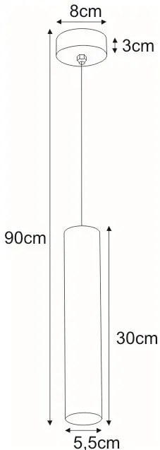 Złota lampa wisząca nad wyspę tuba - S968 Kurina 5X