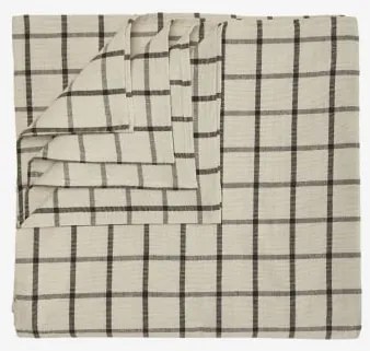 Obrus 150x150 Cm Z Bawełny Oriska Beż Tapioka - Intensywny Mokka Brąz - Sklum