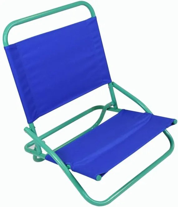 Krzesło plażowe składane, PVC, niebiesko-zielone