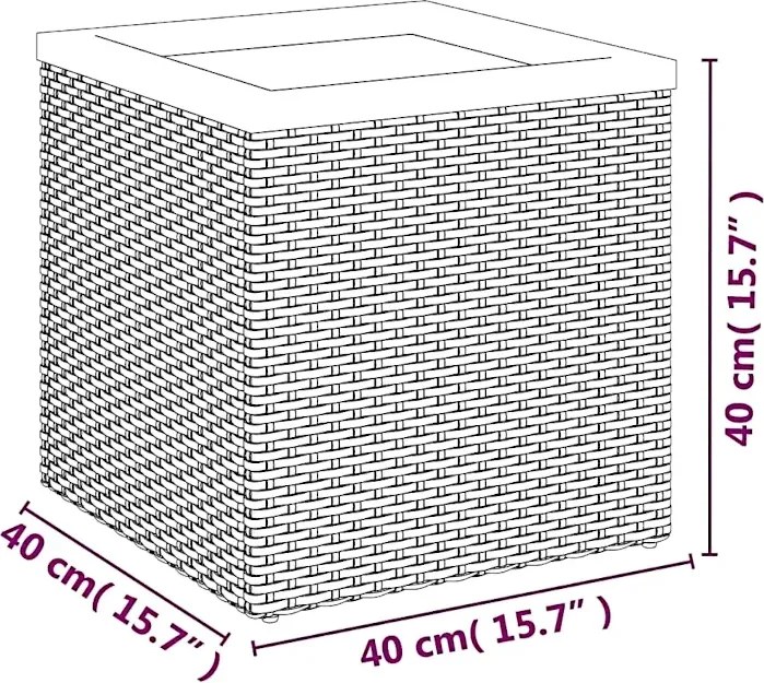Elegancka czarna donica ogrodowa A3-D61