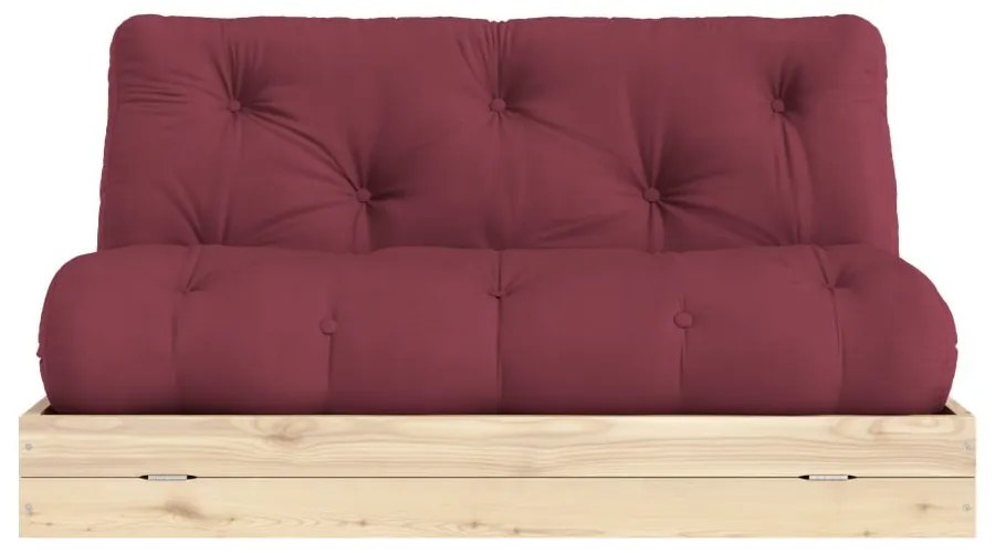 Bordowa rozkładana sofa 145 cm Flip – Karup Design