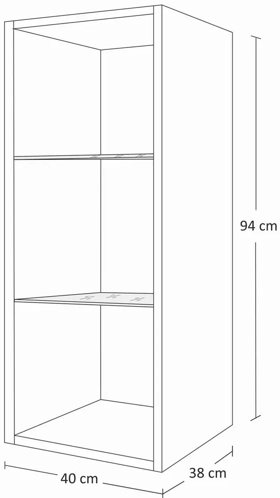 Meblościanka modułowa czarny połysk T3-H27