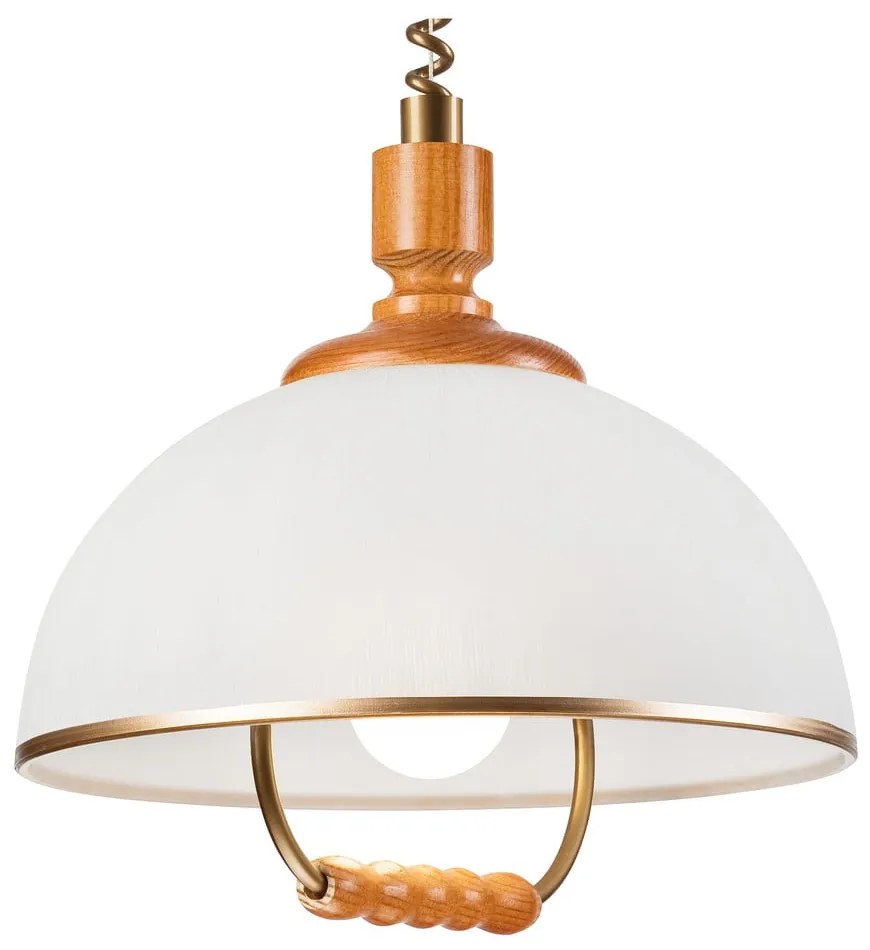 Lampa wisząca w kolorze miedzi ze szklanym kloszem ø 30 cm Ramona – LAMKUR