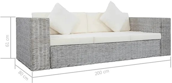 Sofa  trzyosobowa szaraP4-P86